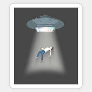 UFO Abduction Sticker